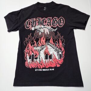 GOAT Crew Chicago He's Done Miracles On Me Short Sleeve T-Shirt Black Size S EUC